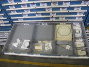 LISTA HEAVY DUTY 9-DRAWER PARTS CABINET W/ CONTENTS (W-50) LOADING & HANDLING FEE $25-